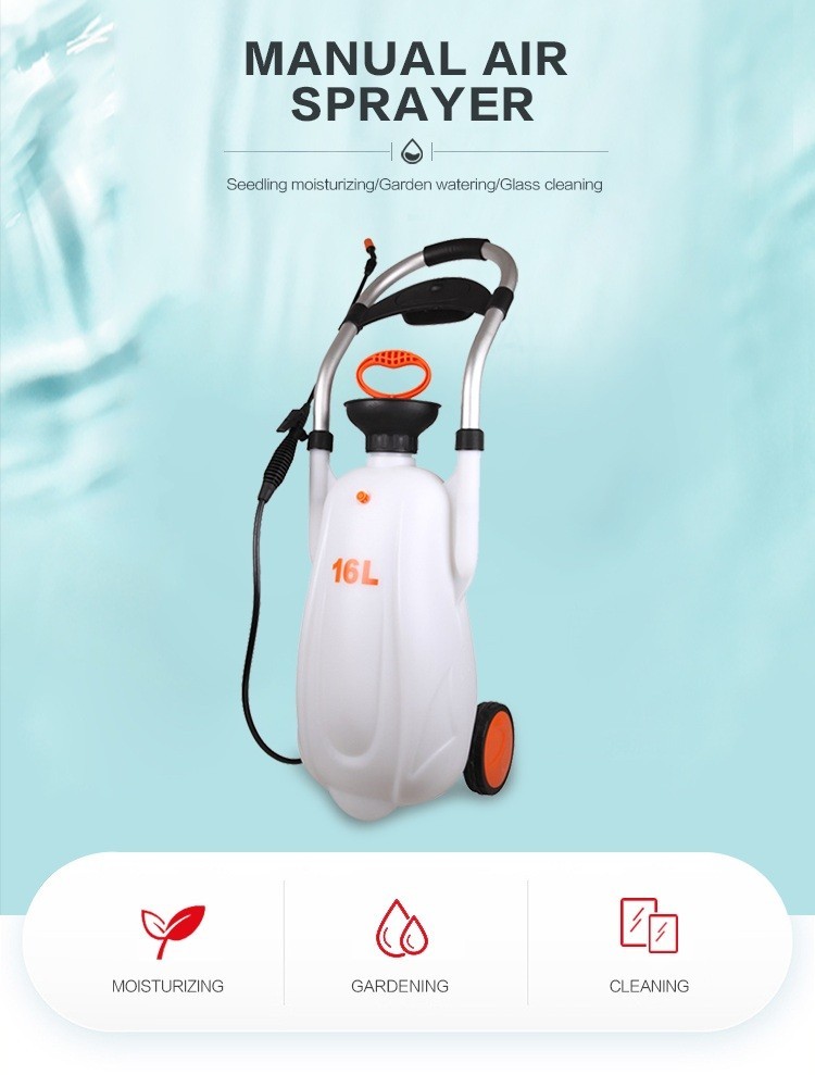 FIVO 4.23 Gallon Pump Pressure Sprayer Hand Cart on Wheels for Lawn & Garden gallery