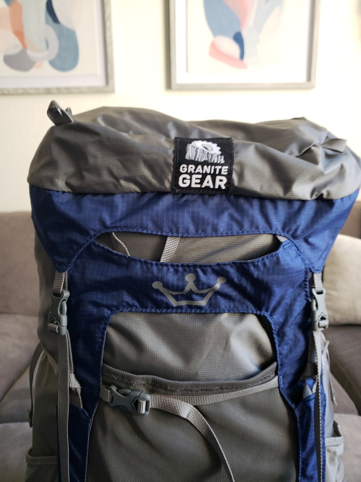 Granite Gear Crown2 38L Internal Frame Backpack Blue Gray Lightweight EXCELLENT! 3