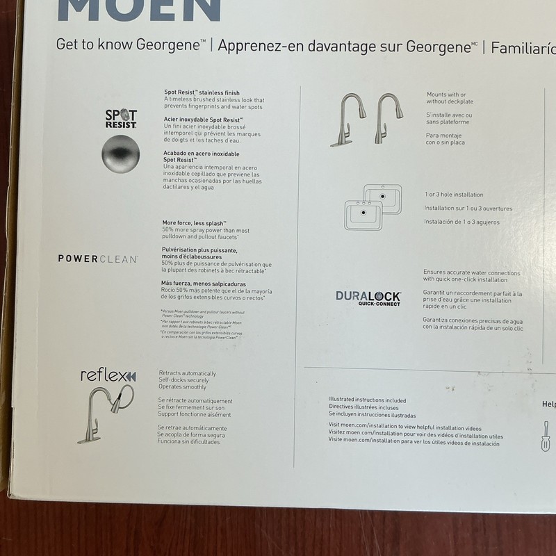 NEW MOEN 87912SRS Georgene Pulldown Spot Resist Stainless Kitchen Faucet B143 gallery