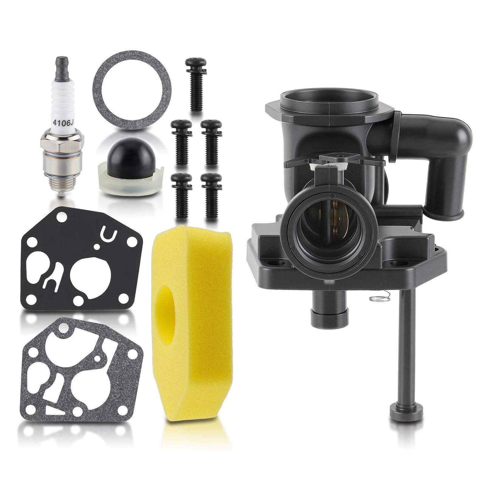 Complete Carb Kit for B&S 148cc Lawn Mower Includes Gasket Diaphragm Air Filter gallery