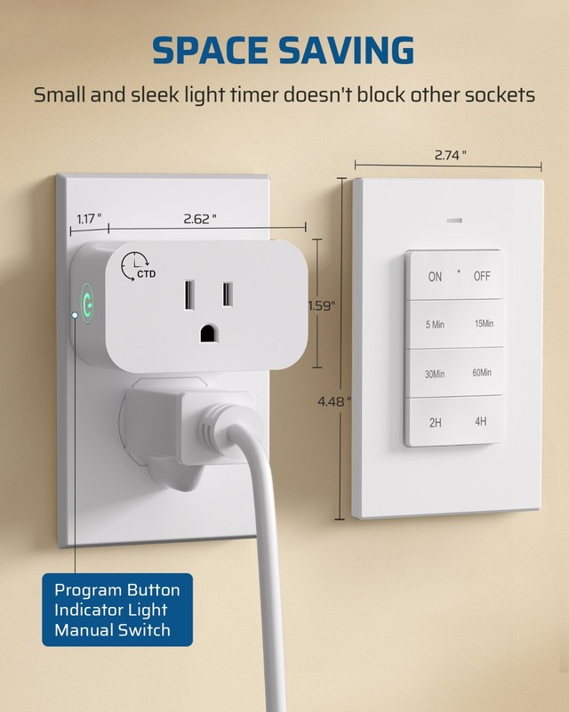 DEWENWILS Remote Control Outlet with Timer,Indoor Remote Timer Outlet,FCC Listed gallery