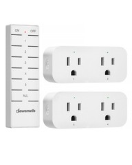 DEWENWILS Remote Control Outlet,100FT Range,4 Independent & 1 All Control Outlet