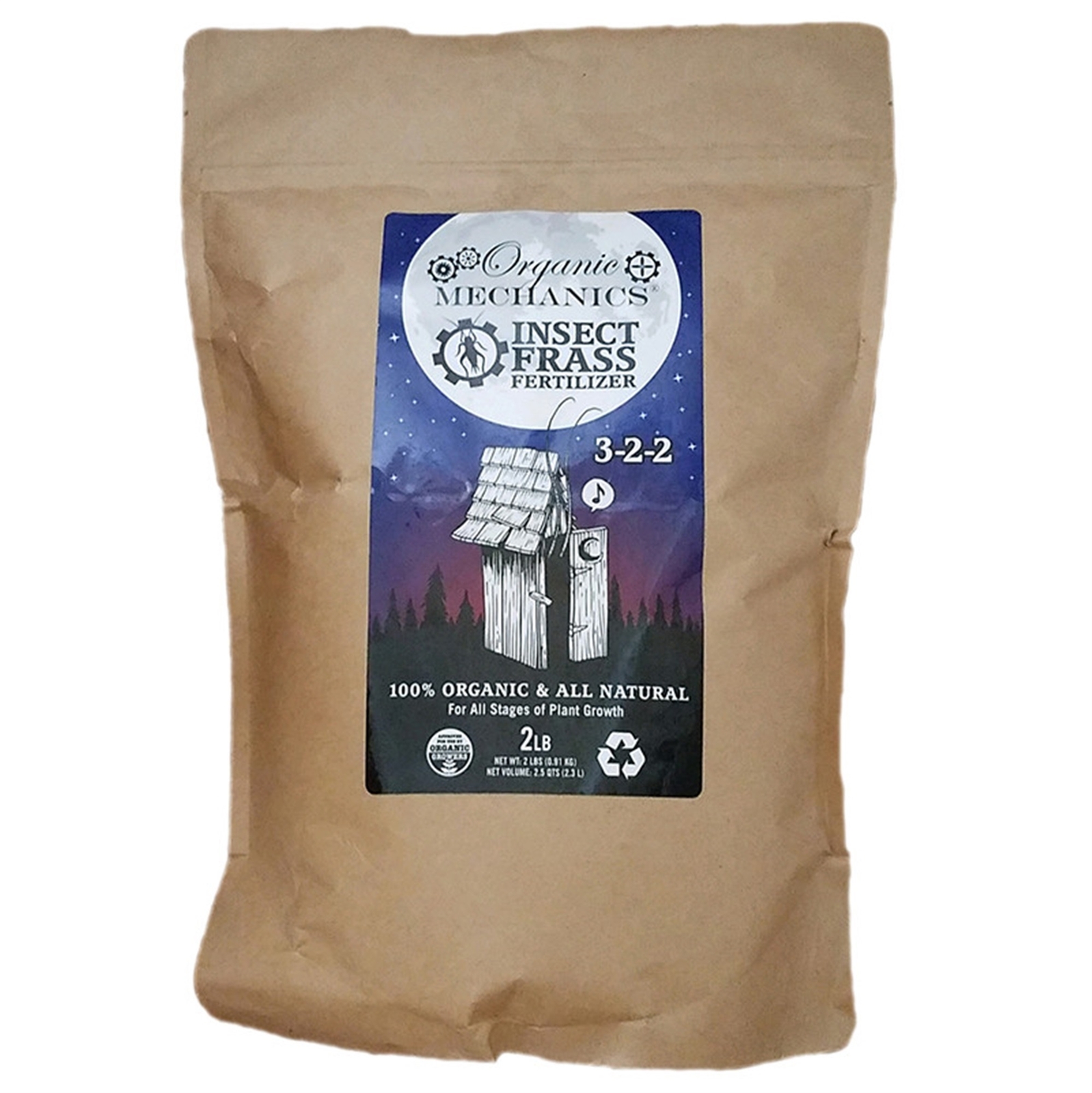 Organic Mechanics 3-2-2 Insect Frass Fertilizer, 2lbs gallery