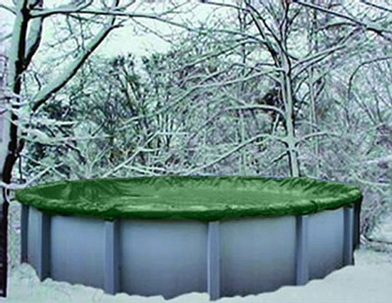 18' Round Above Ground Winter Swimming Pool Solid Cover 12 Yr Wrnty 4FT Overlap gallery
