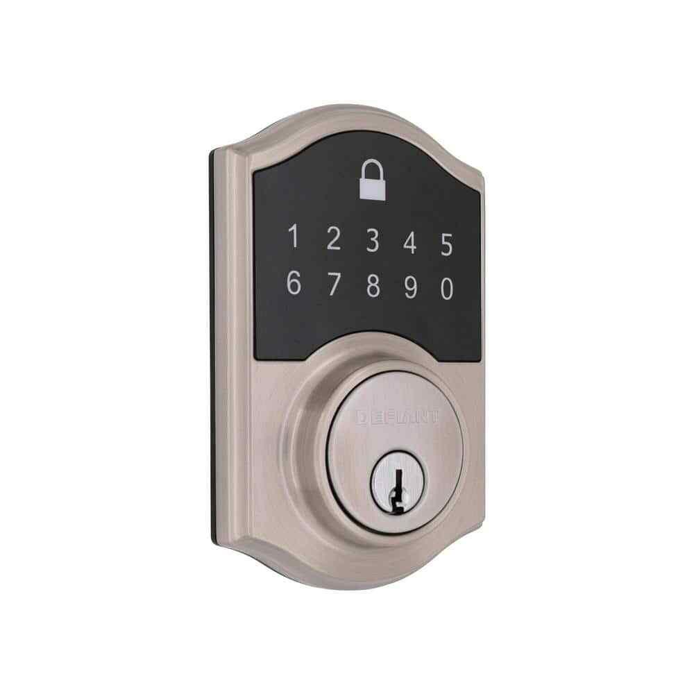Defiant Castle Satin Nickel Compact Touch Electronic Single Cylinder Deadbolt gallery