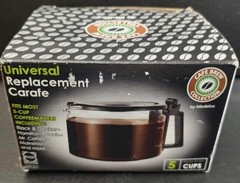 Cafe Brew Collection Universal Replacement Carafe 5 Cups Fits Most 5 Cup Makers
