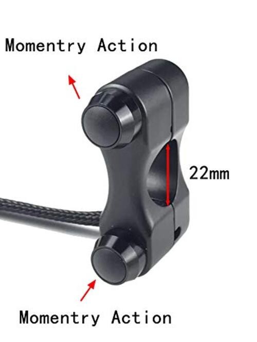 ATV Motorcycle Waterproof Handlebar Switch Push Button Switch 7/8 22mm gallery