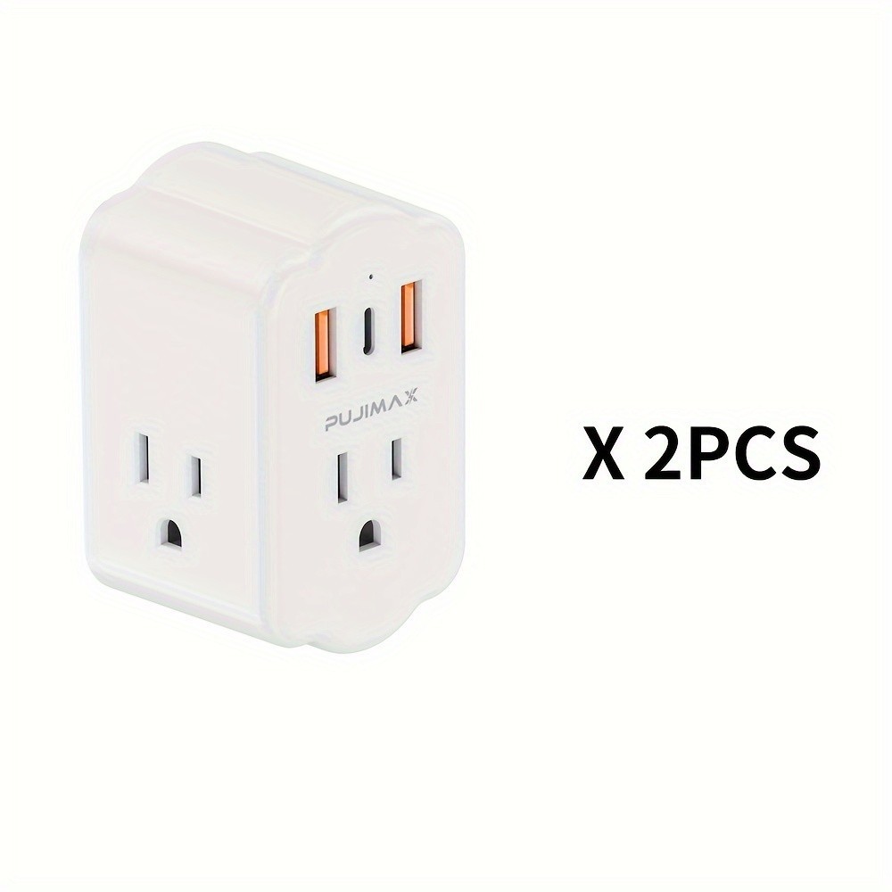 Multi Functional Wall Socket With 2 USB Ports, 1 Type-C Port, And 3 AC Plug Port