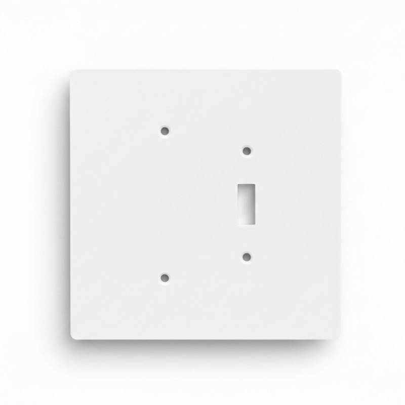 Oversize Combination Wall Plate Blank + Toggle Switch Cover 6x6 Jumbo 2-Gang gallery