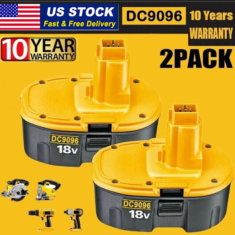 2PACK 18V For Dewalt 18 VOLT XRP DC9096 DC9098 Ni-Mh Battery DC9099 DC9096-2 7AH gallery