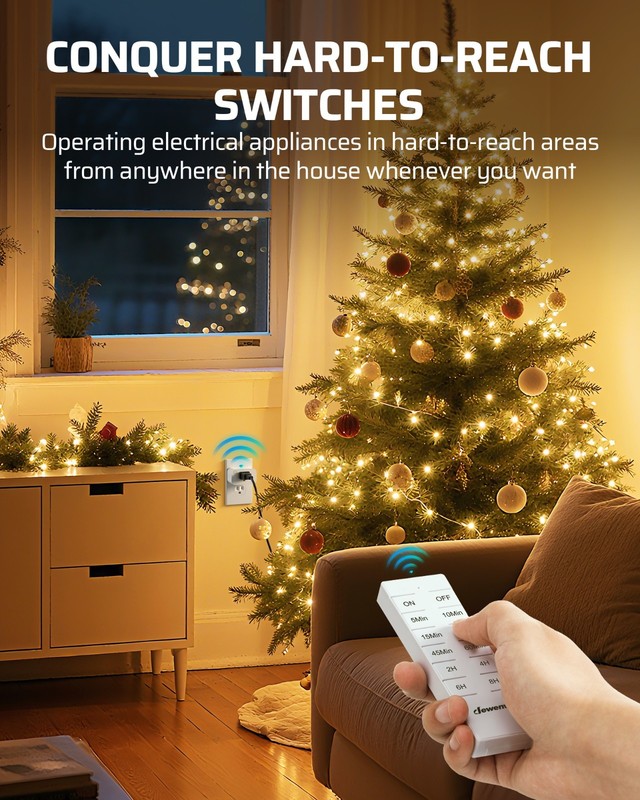 DEWENWILS Wireless Remote Control Outlet with Timer, Indoor Remote Timer Outlet gallery