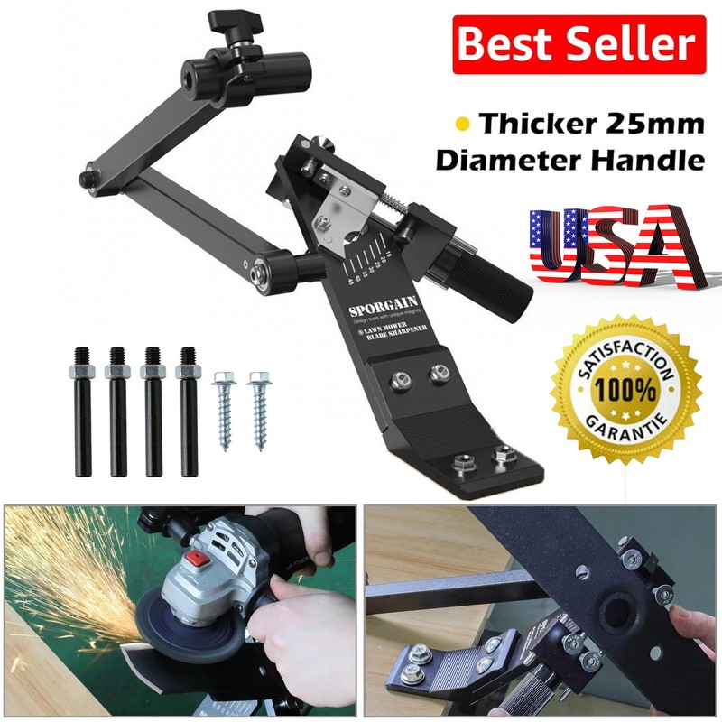 Lawn Mower Blade Sharpener Adjustable Balancer 15°- 45° For Straight & Standard gallery