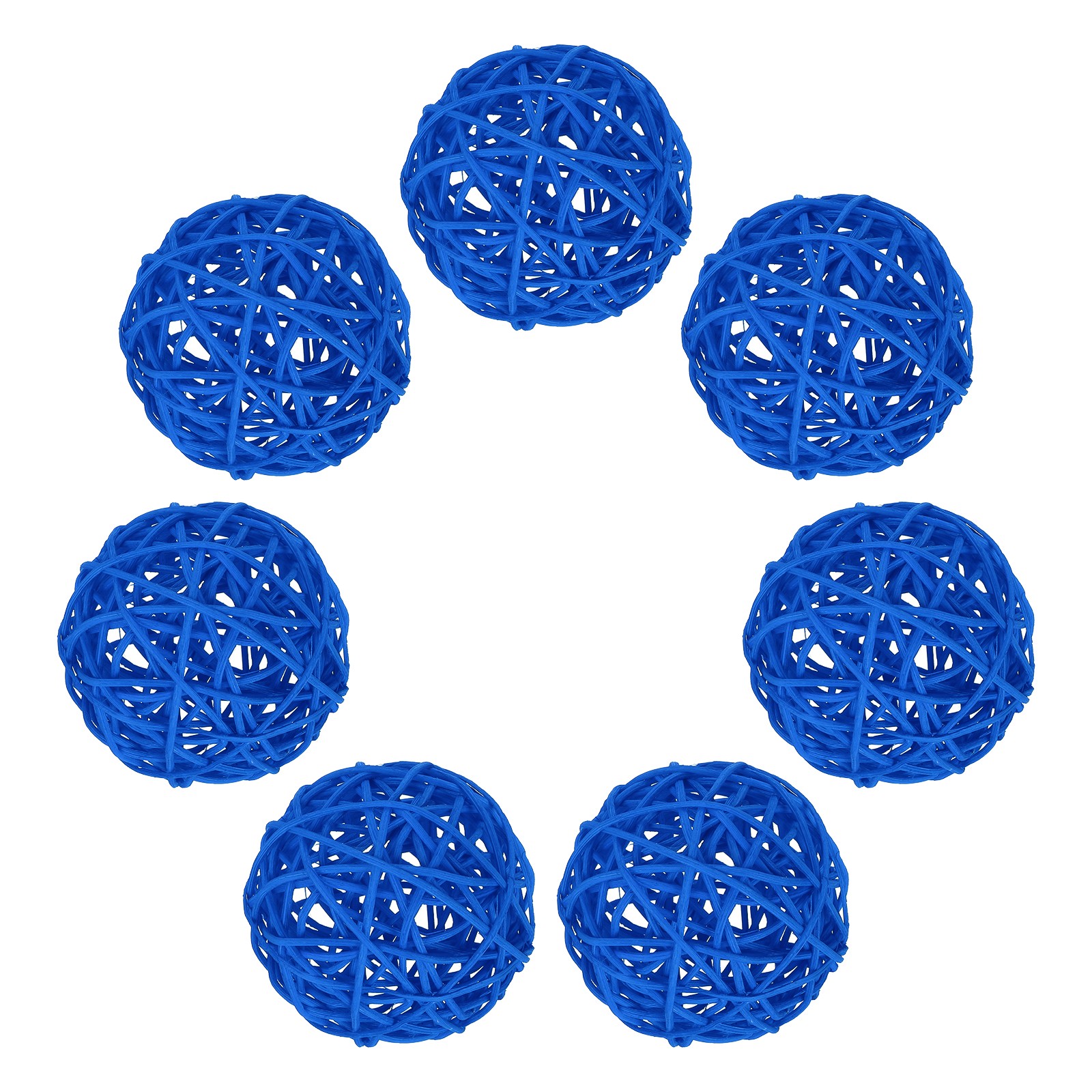 7pcs rattan wicker balls, for decoration 2.75 in blue diameter gallery