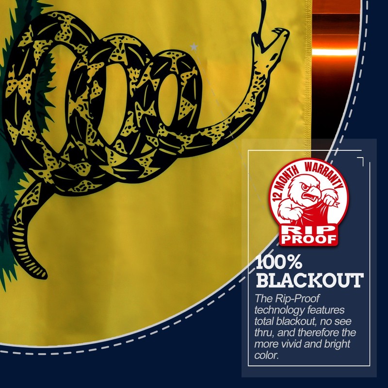 Anley Rip-Proof Technology Double Sided 3-Ply Don't Tread On Me Gadsden Flag 3x5 gallery