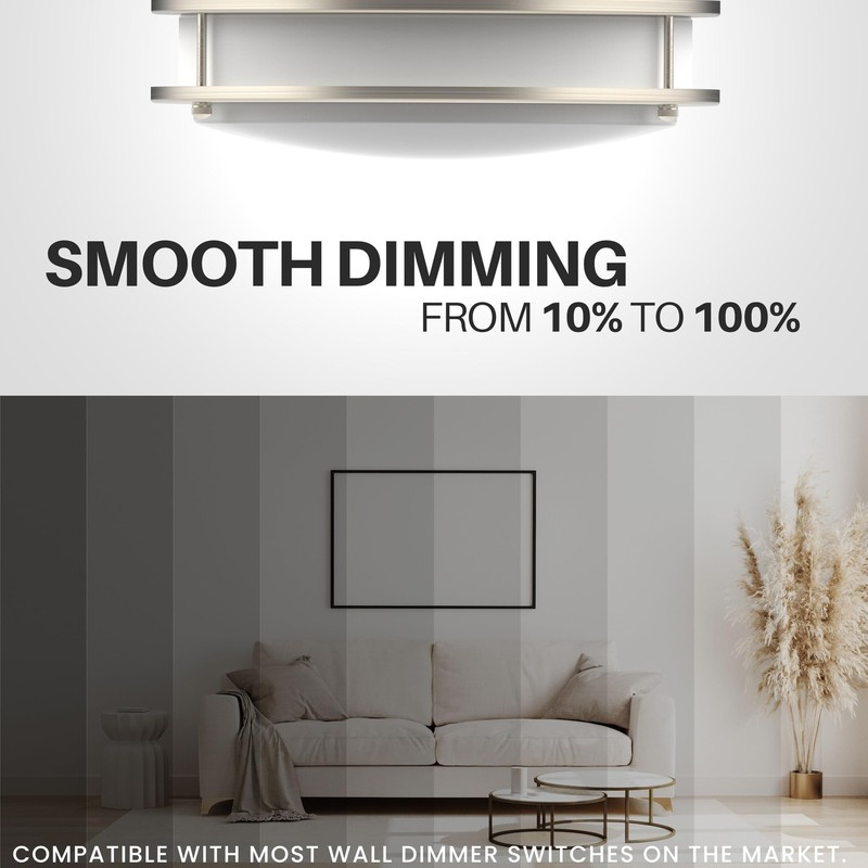 DYMOND LED Ceiling Light Flush Mount Dimmable Adjustable Lighting from Warm W... gallery