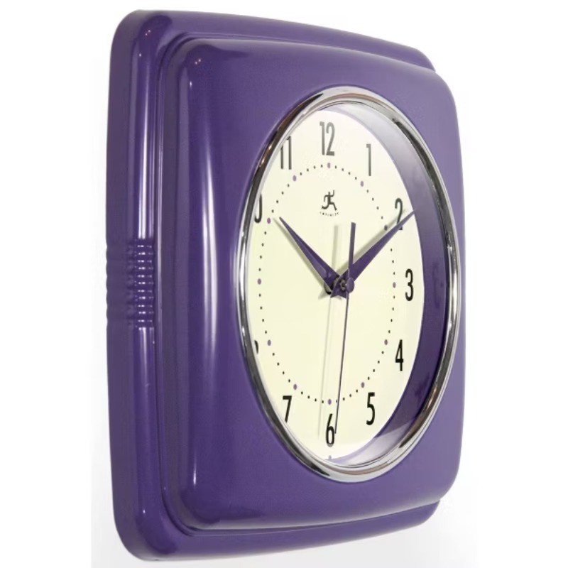 9" Square Retro Wall Clock gallery