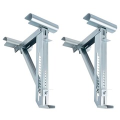 2-Piece Ladder Work Bracket 440lbs Load Capacity 20in Platform Adjustable Steel