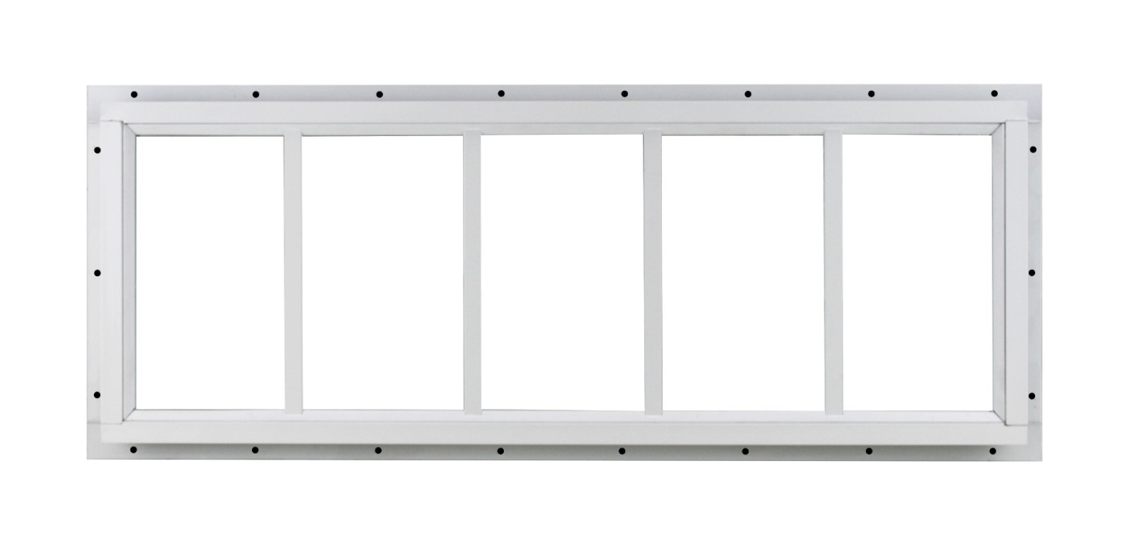 Shed Transom Window 10 x 29 White J-Channel Tempered Glass, Singel Pane gallery