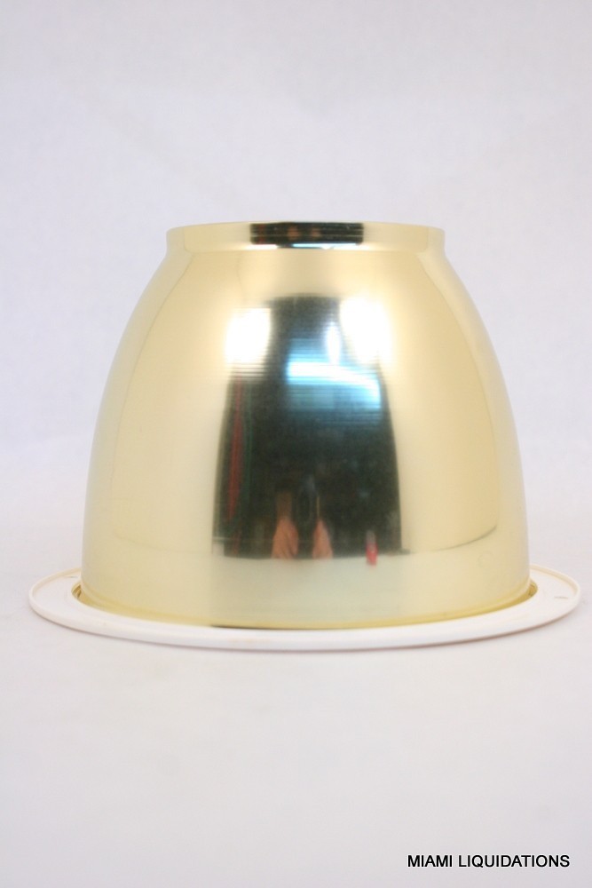 Nutone R-37-G-WH 5in Adjustable Reflector Cone Trim Gold/white gallery