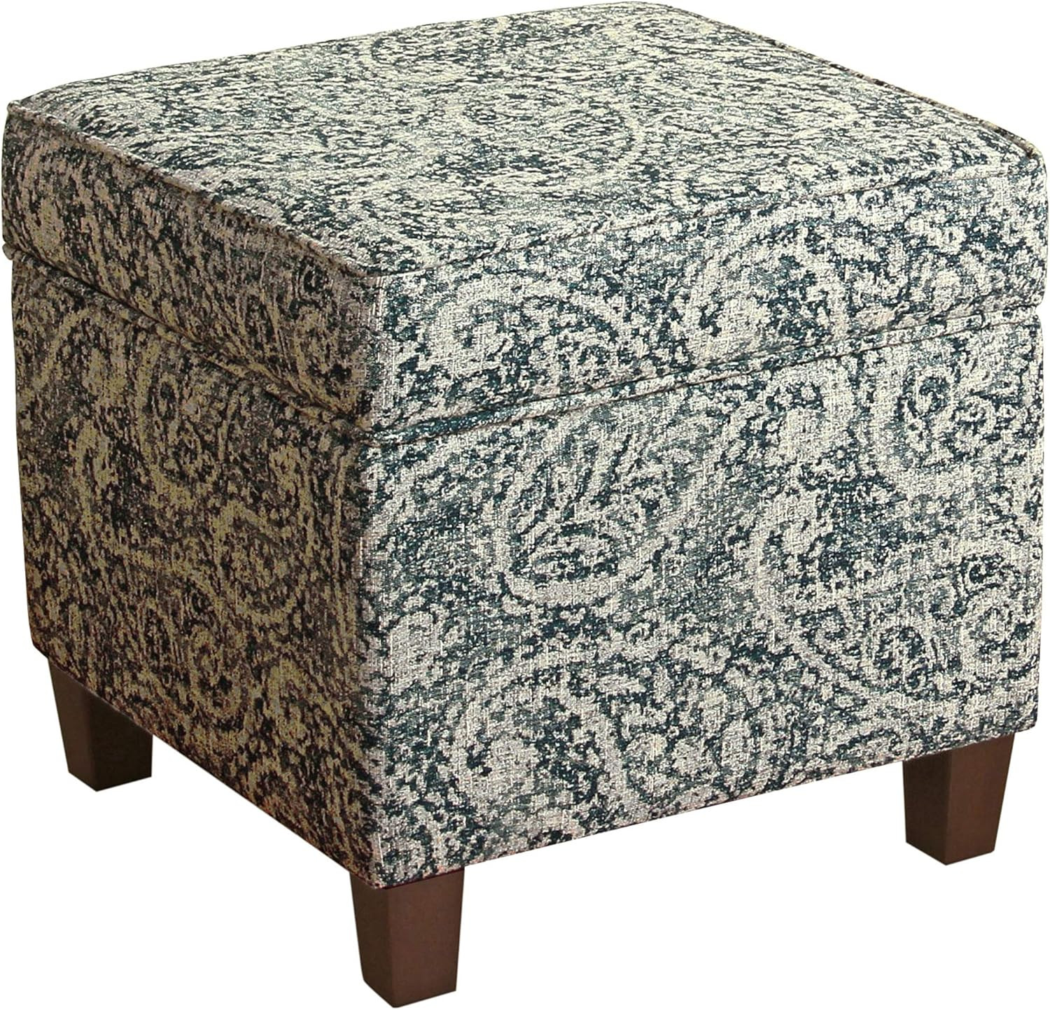 Home Décor|K7342-F2214|Classic Square Storage Ottoman with Lift Off Lid | Ottoma gallery