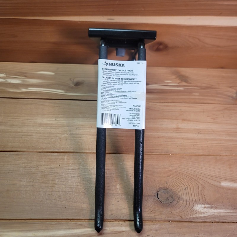 Husky SecureLock Double Hook Trackwall Accessory Tool Storage THD204CAN gallery