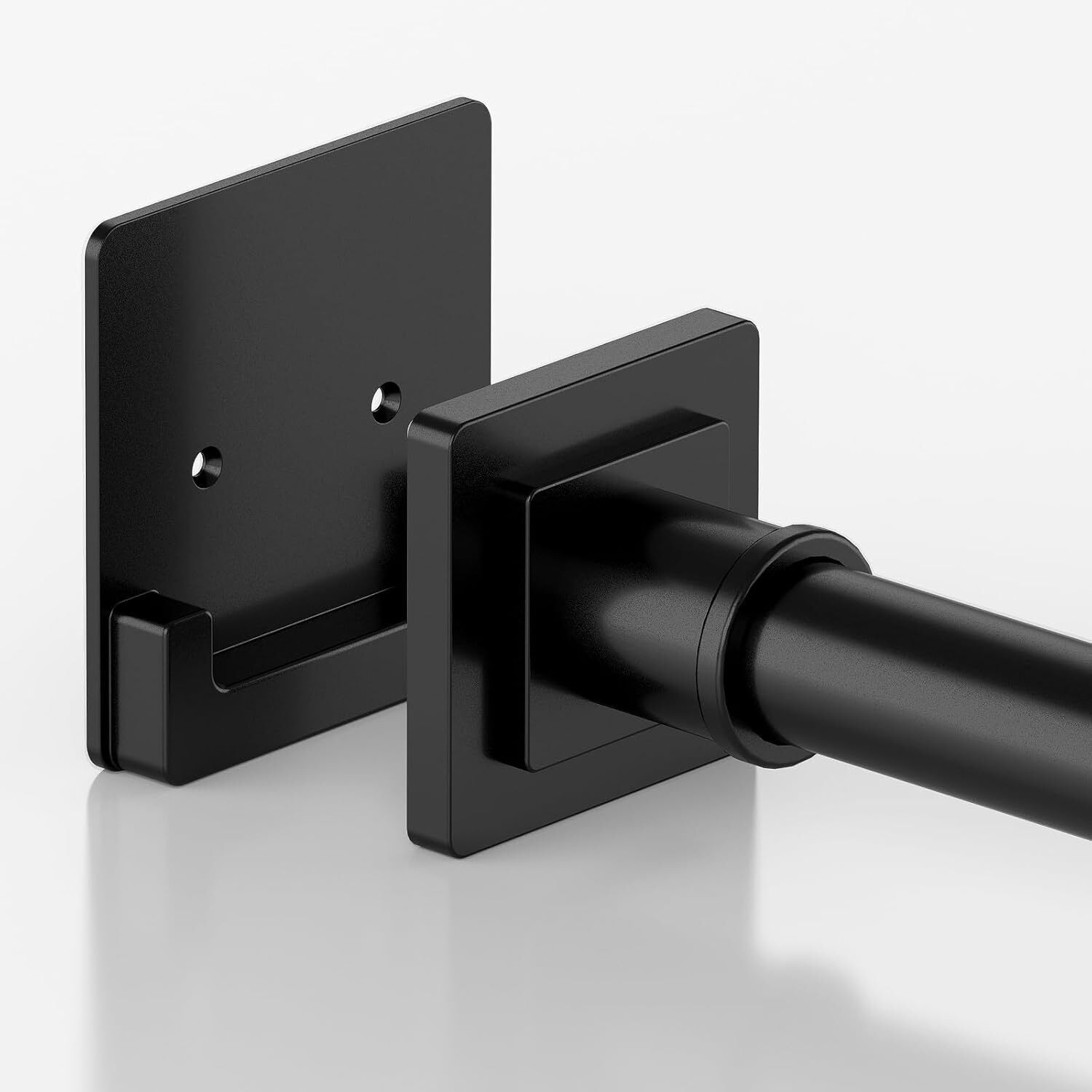 Matte Black Shower Curtain Rod 31-79 Inches with Holders, Stainless Steel Shower gallery