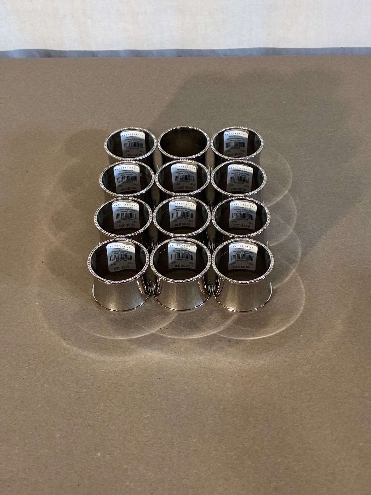 Pottery Barn Harrison Napkin Rings, Set/12 gallery