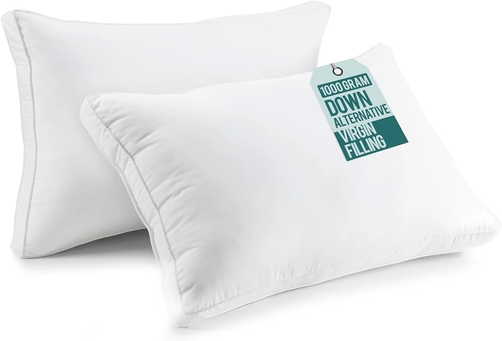 Utopia Bedding Down Alternative Bed Pillows for Sleeping Queen Size (White), Set