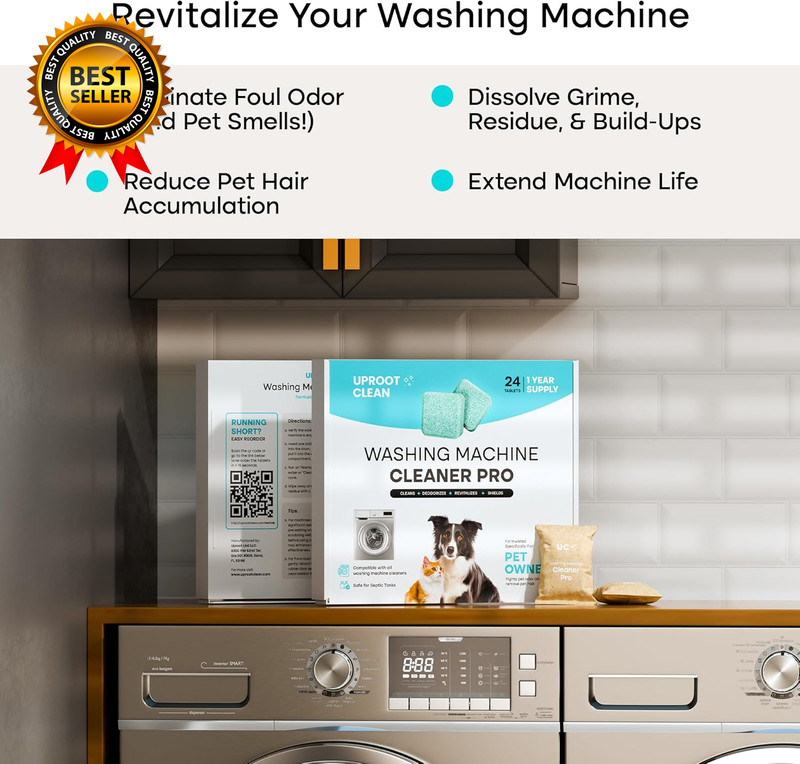 Washing Machine Cleaner Tablets 24 Pack for a 12 Month Supply Formulated for Pet gallery