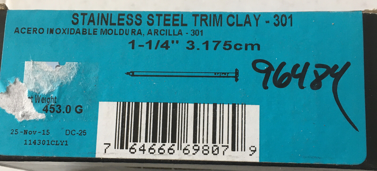 GRIP RITE 1 1/4" Trim Nails Stainless Steel CLAY Color 1 Pound box #114301CLY1 gallery
