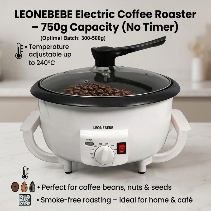 Home Coffee Bean Roaster Machine for Beginner Electric Nut Peanut Cashew Ches... gallery