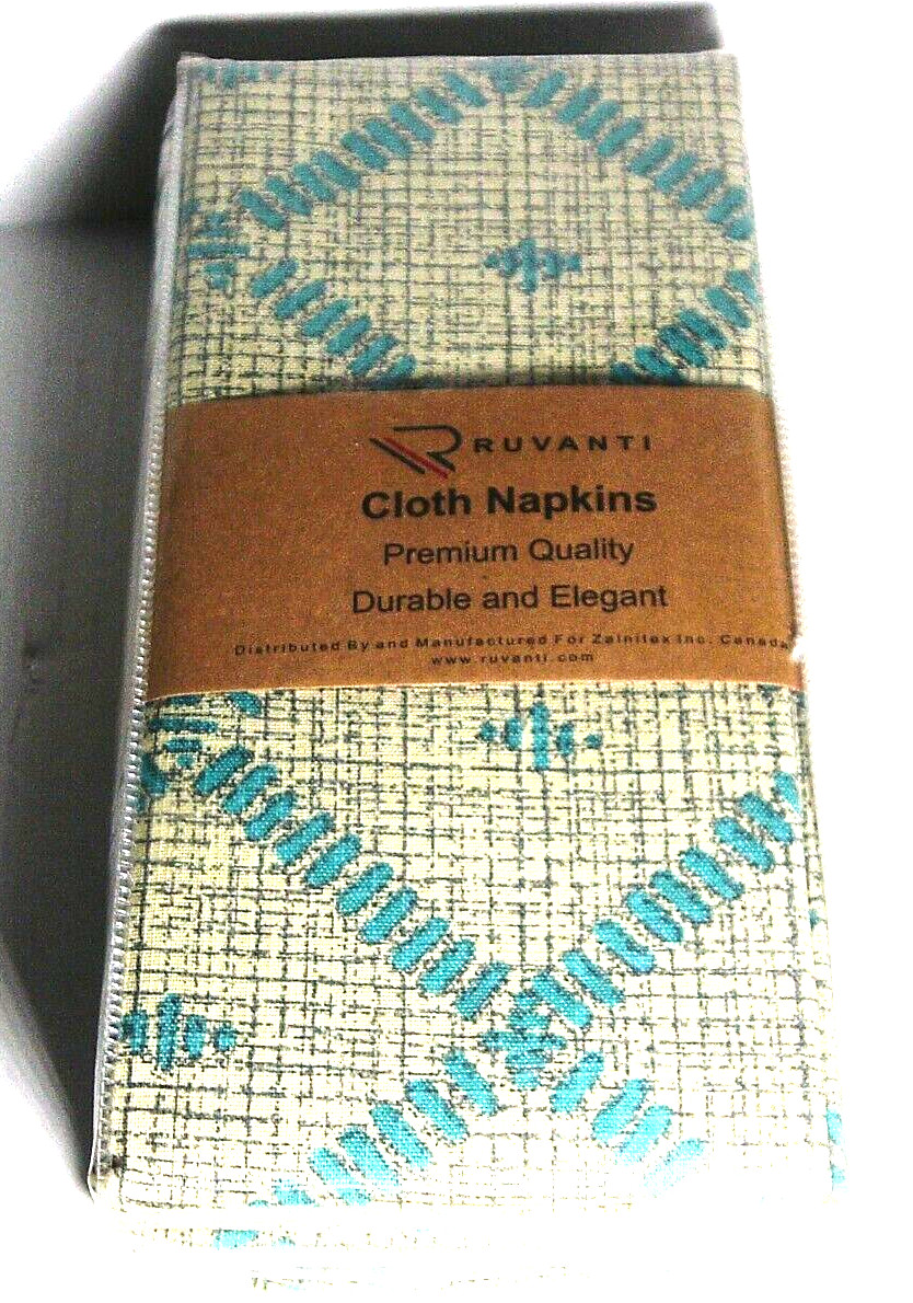 Ruvanti Cloth Dinner Napkins, 12 Pack, Linear, Premium Quality Durable – New gallery