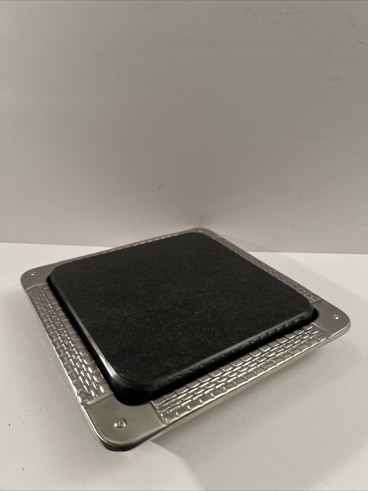 Ralph Lauren Watchband Pattern Cheeseboard Tray w/Slate Insert #550-LR190-535 gallery