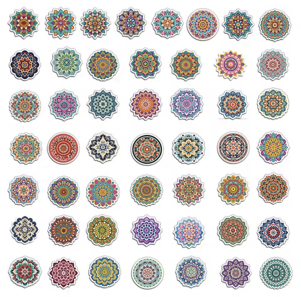 Mandala Style Stickers 50pc Colorful Mandala Pattern Mix Stickers FREE SHIPPING gallery