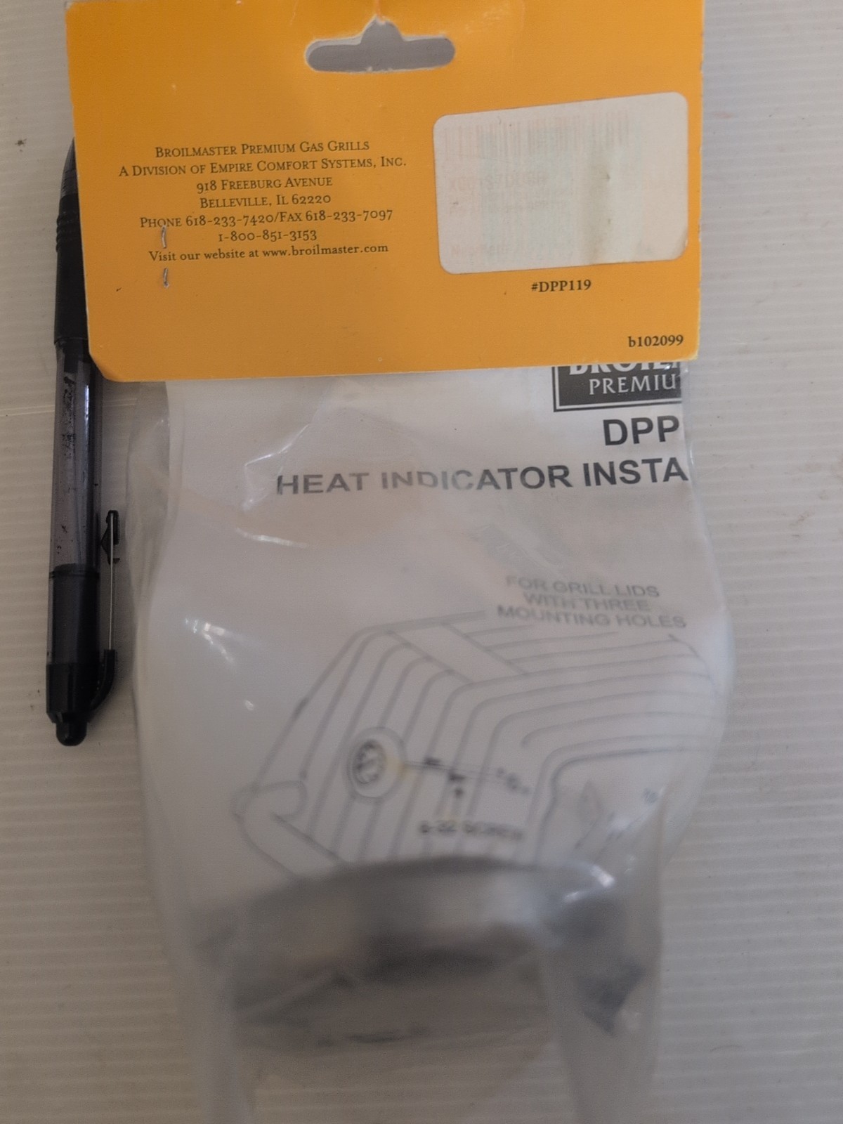 Broilmaster Grill DPP119 - S/s Heat Indicator BA10 gallery
