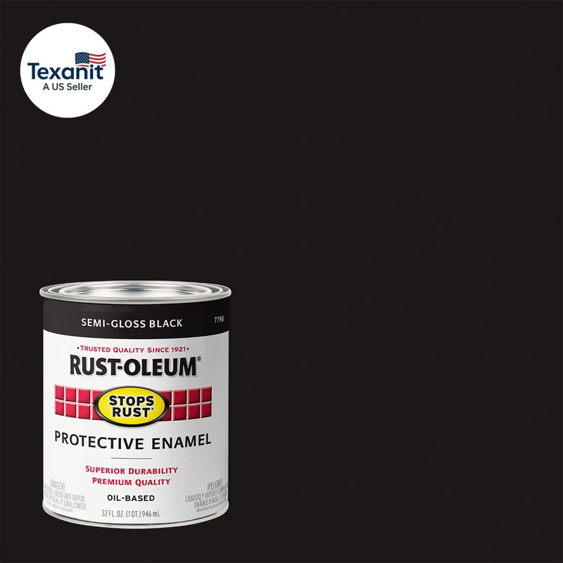 7798502-2PK Stops Rust Brush Paint, Quart, Semi-Gloss Black gallery