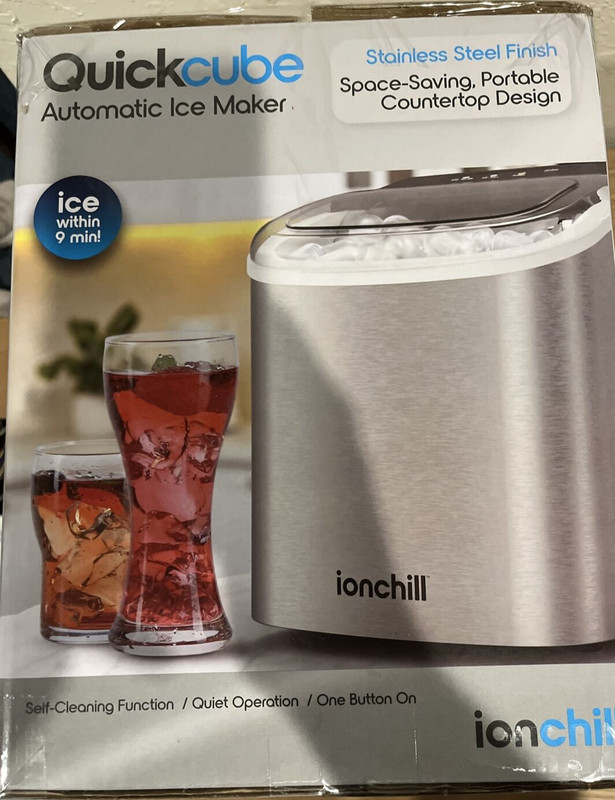 ionchill Quick Cube Ice Machine 26lbs/24hrs Portable Countertop Bullet Ice Maker gallery