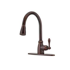 Canton Single-Handle Pull-Down Sprayer Kitchen Faucet In Rustic Bronze