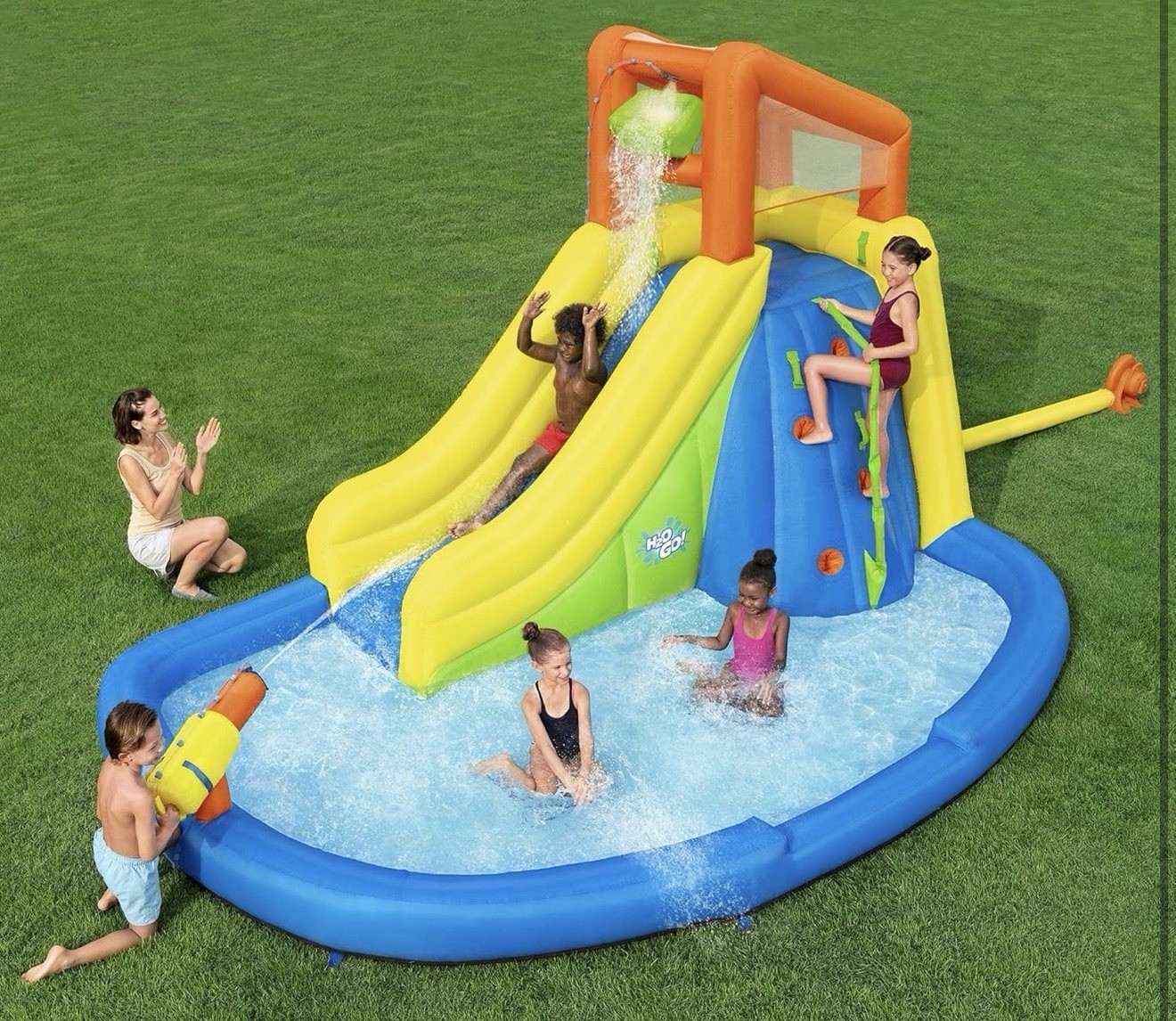 H2OGO! Mount Splashblast Mega Water Park –Inflatable Pool, Slide & Climbing Wall gallery