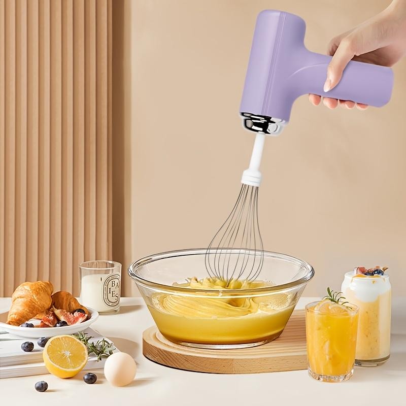 Cordless Handheld Mixer, Baking Tool, Easy Clean Space Saving for Home Kitchen gallery