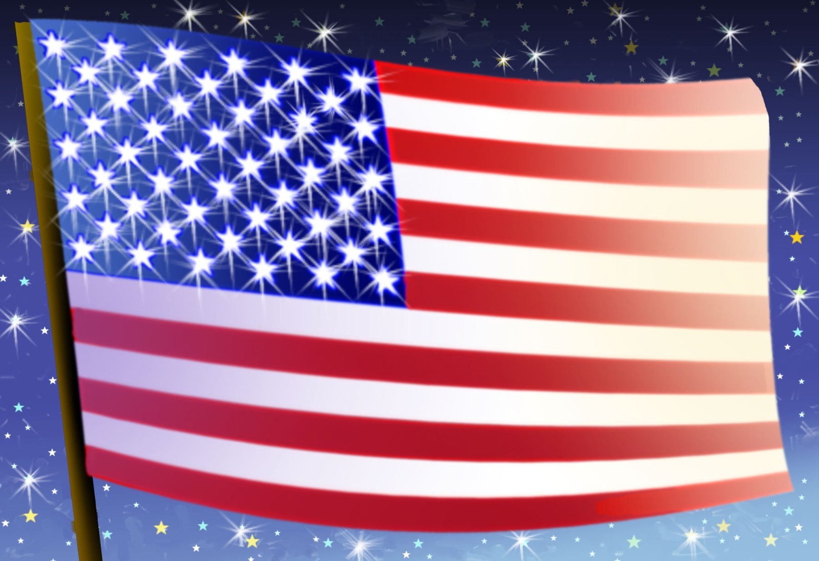 American Postcards 40 Flag 4X Patriotic 4X6 Ready Mail Pack Thick gallery