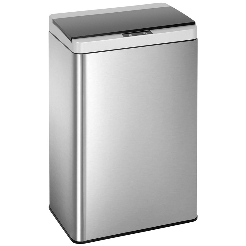 13 Gallon 50 Liter Automatic Touch Free High-capacity Stainless Steel Waste Bin gallery