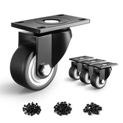 Caster Wheels, 2.5 Inch Heavy Duty Casters Set of 4, Load 1000lbs Industrial …