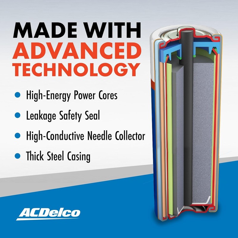 Acdelco Double AA and Triple AAA Batteries, 40-Count Battery Combo Pack for Home gallery
