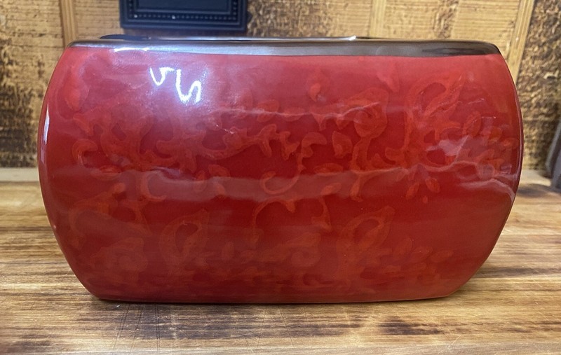 Maroon Silver & Black Potter With Vine Design gallery