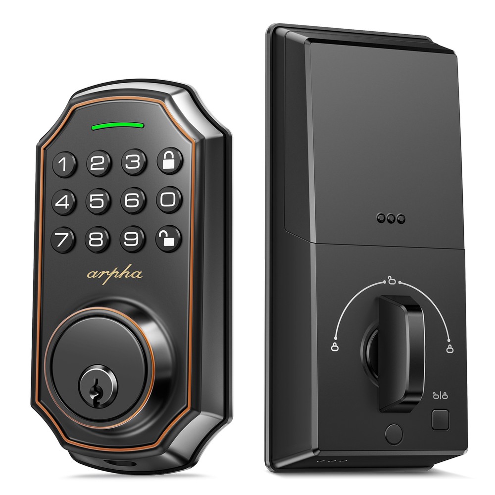 Smart Door Lock Keyless Entry Electronic Keypad Deadbolt 16 AntiPeeping Password