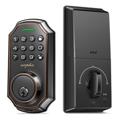 Smart Door Lock Keyless Entry Electronic Keypad Deadbolt 16 AntiPeeping Password