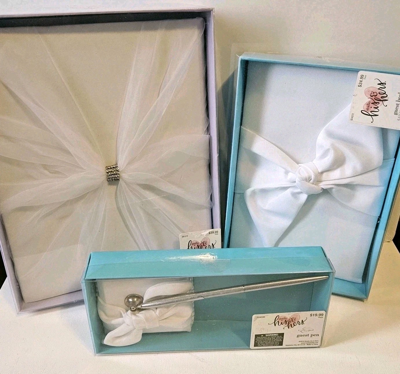 Wedding Lot White Memory Book Guest Book Register And Pen New In Boxes gallery