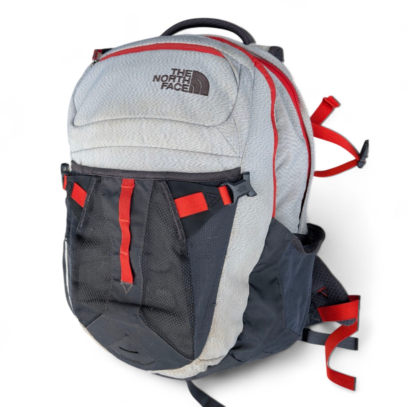 The North Face Recon Backpack - Gray/Black/Red - Used 5