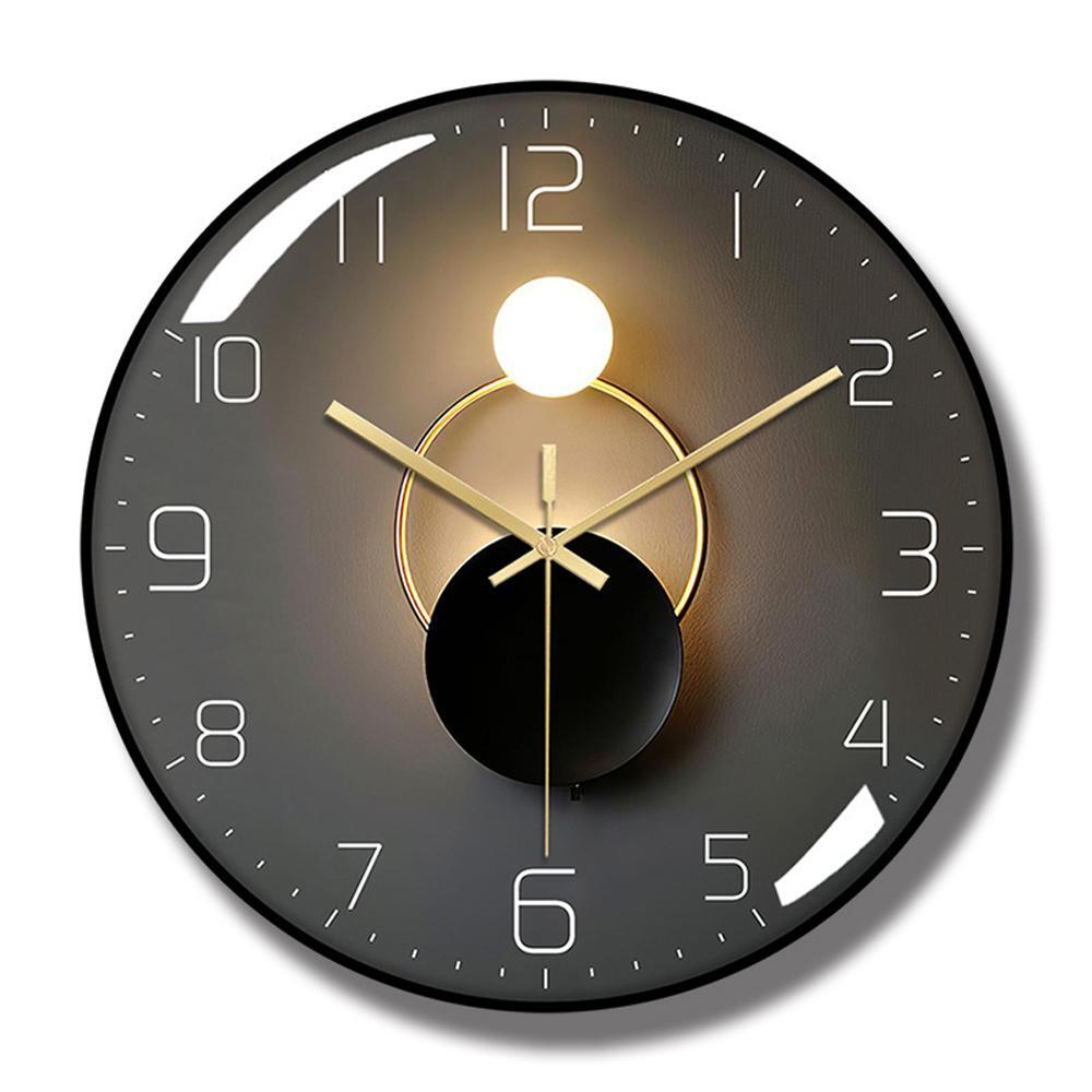 Nordic quartz wall clock silent ultrathin fashion PVC frame Tempered glass gallery